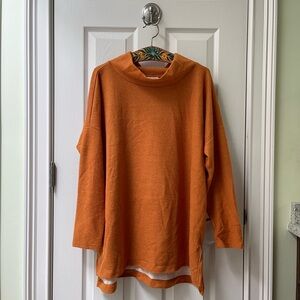 Anthropologie Orange Tunic Sweater